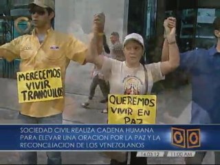 Caraqueños con cadena humana exigieron: "Queremos Paz"