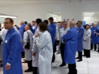 Visite du ministre de la Défense à Thalès