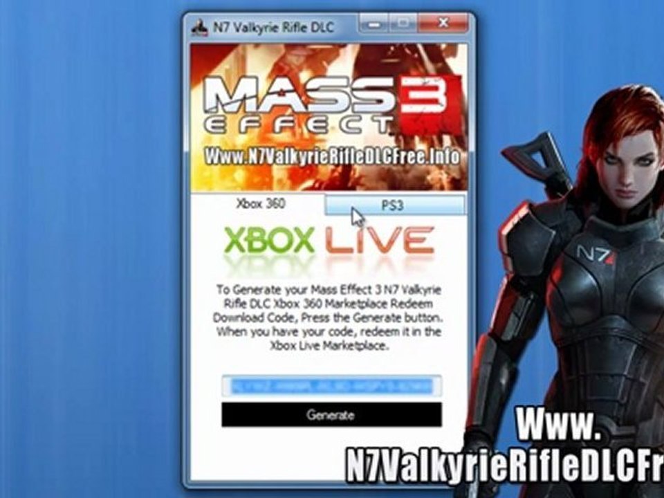 Mass Effect 3 N7 Valkyrie Rifle DLC Codes Free Giveaway