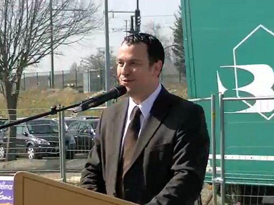 Pose de la 1ère pierre du Palais des congrès de Montélimar