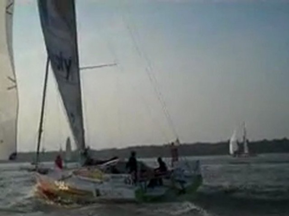 Départ de Saint-Nazaire de la Team Groupe Picoty - Solidaire du chocolat 2012