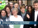 Eva Joly dépose ses 500 signatures