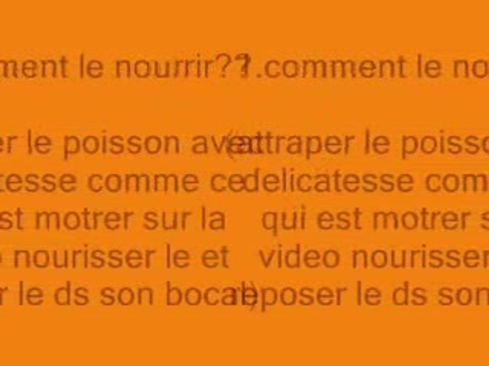 coment socuper dun poisson