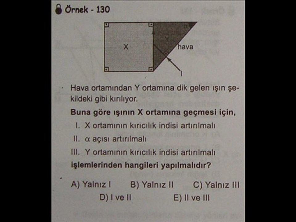 KIRILMA VE RENK SORU ÇÖZÜM SLAYTI -1