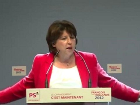 Réunion publique de Carcassonne: le discours de Martine Aubry