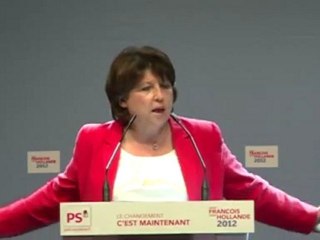 Réunion publique de Carcassonne: le discours de  Martine Aubry