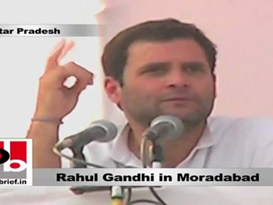 Rahul Gandhi in Moradabad: The people from UP are forced to migrate to other cities for jobs