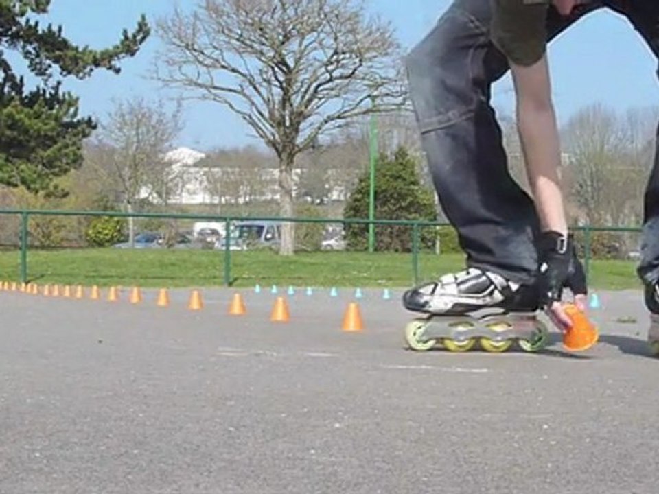 Slalom à Roller - entrainement