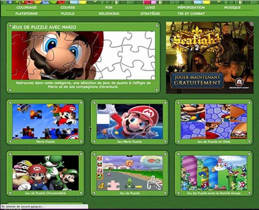 jeux de Coloriage avec Mario