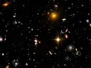 Hubble Image of Galaxies