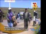 Puno Mineros informales de Ananea se enfrentan con policias