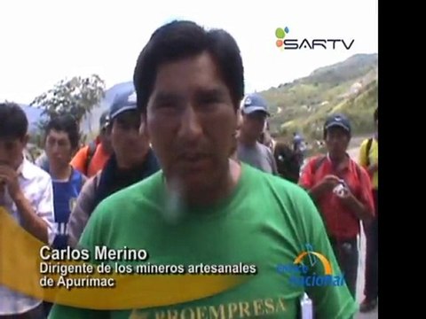 Abancay Mineros informales bloquearon carretera Abancay Challhuanca
