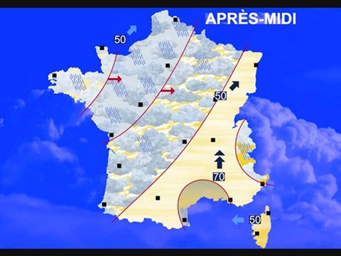 Météo 17 mars 2012: Prévisions du week-end: Pluie, plus frais, giboulées, orages !