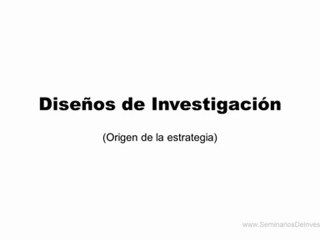 Diseños de investigación