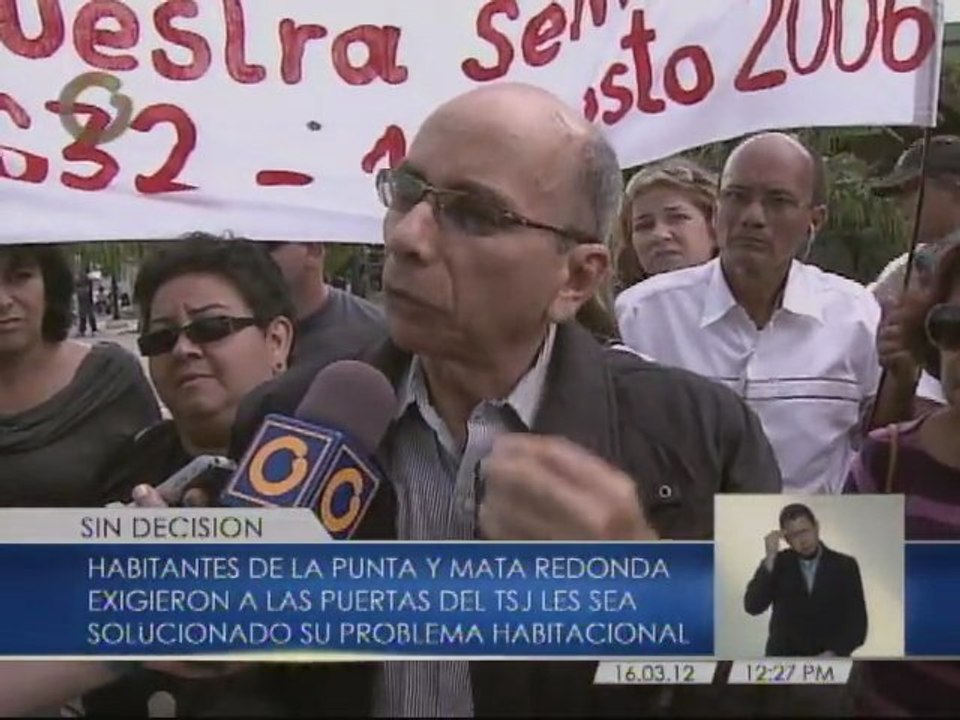Habitantes de La Punta y Mata Redonda protestan ante el TSJ