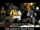 Jacob Zuma sings Kill the Boer at ANC Centenery Celebrations in Bloemfontein, South Africa