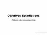 Objetivos estadísticos