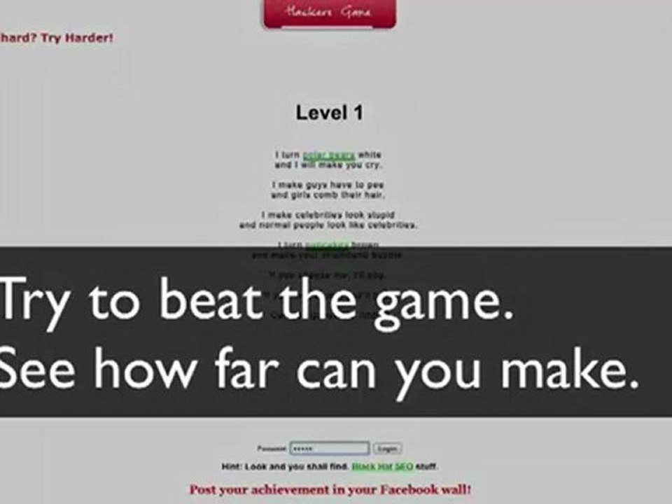 Test your Web and Game Cheating Skills! ★★★★★
