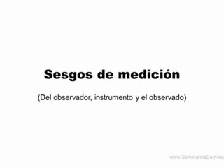 Sesgos de medición