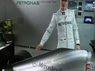 W03 Mercedes-Benz Race Car in German Auf Deutsch