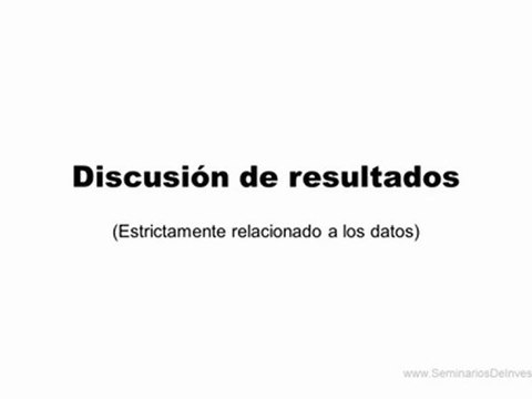 Discusión de resultados