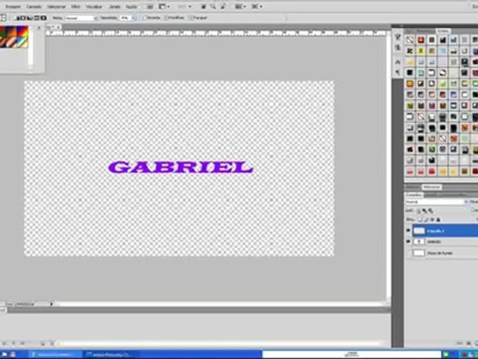 video aula- texto brilho