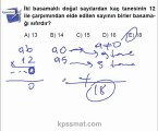 KPSS Matematik Bölme-Bölünebilme örnek soru çözüm videosu KpssMat.com