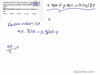 KPSS Matematik ile ilgili bir karışım probleminin çözümü KpssMat.com