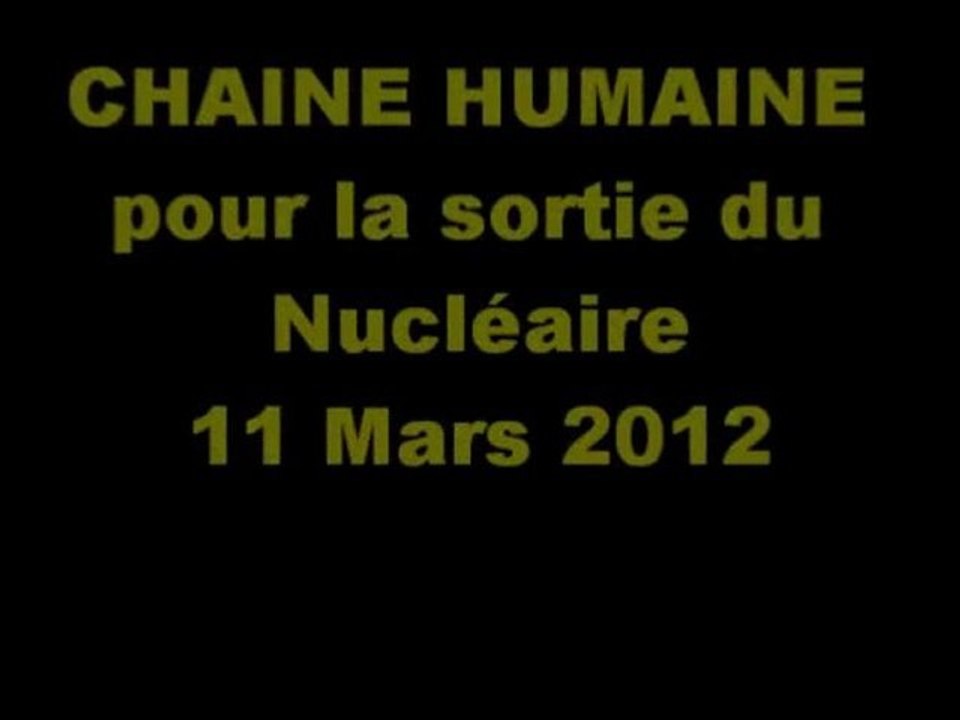 Chaine humaine contre le nucléaire 11 mars 2012
