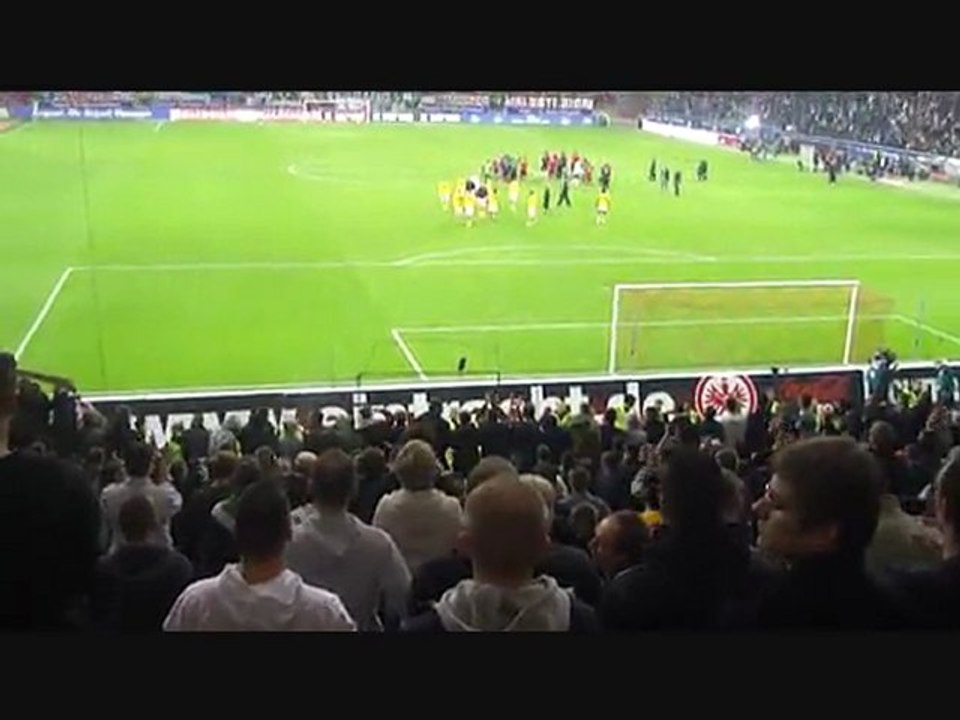 Eintracht Frankfurt-Dynamo Dresden 3:0 Fanausschluß durch den DFB? Nicht mit Dynamo