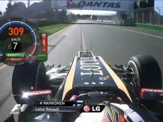 F1 Kimi Raikkonen Onboard Melbourne Qualification 2012