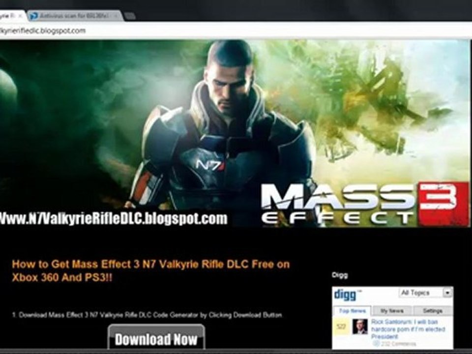 Mass Effect 3 N7 Valkyrie Rifle DLC Redeem Codes Free