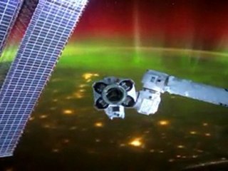 NASA images show Aurora Borealis over North America.