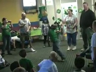Johnny hitting the pinata.