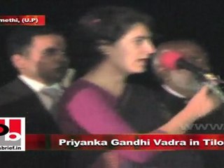 Priyanka Gandhi Vadra in Tiloi (Amethi), seeks support for Congress