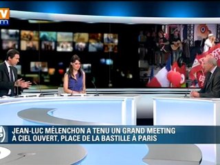 Jean-Luc Mélenchon a tenu un grand meeting place de la Bastille