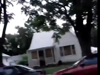 Woman jumps between two cars