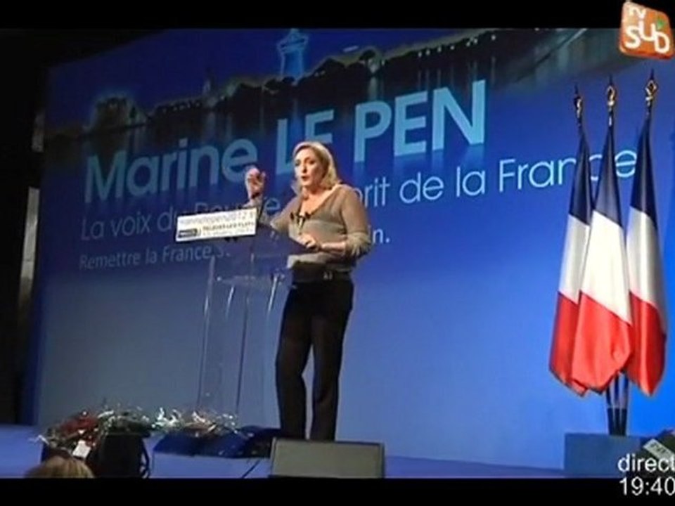 Présidentielle: Marine Le Pen à Palavas-les-Flots