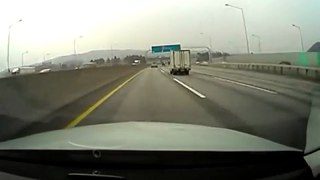 Car crosses lane  into bad truck accident