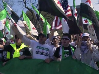 آلاف المتظاهرين السوريين في واشنطن