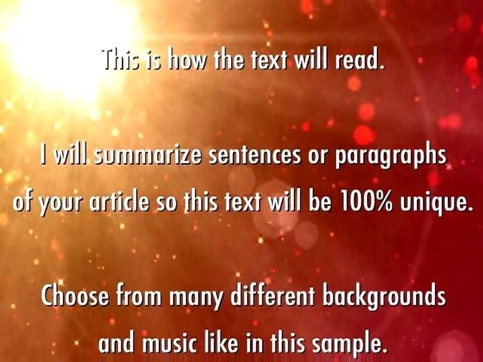 Turn Articles Into Videos - $2.50 for High Quality Article to Video Marketing