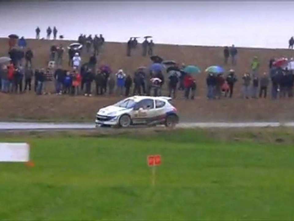 2eme etape rallye du touquet 2012 crash sortie