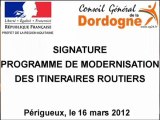 Signature Programme de modernisation des itinéraires routiers