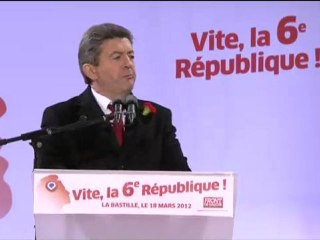A la Bastille, Mélenchon promet une  "insurrection civique"