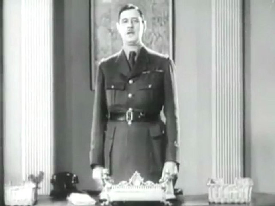 Video l'appel à la Résistance du 18 juin 1940 du général de Gaulle