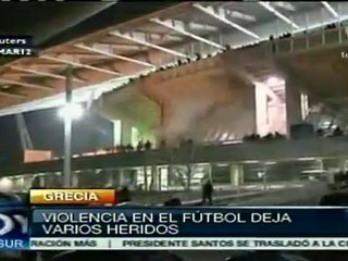 Por incidentes, suspenden clásico del fútbol griego