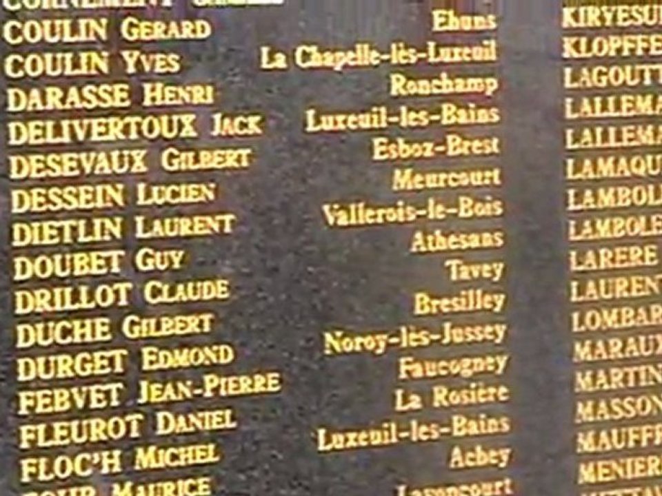 VESOUL : 50e ANNIVERSAIRE DU CESSEZ-LE-FEU DE LA GUERRE D'ALGÉRIE