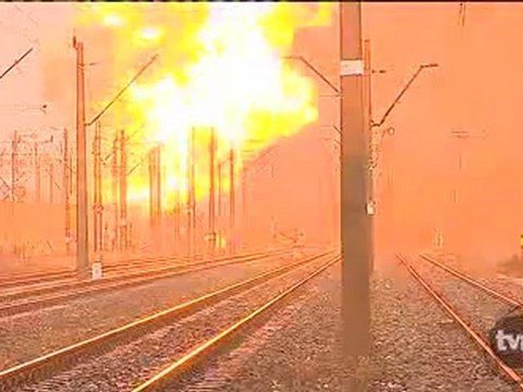 Grosse boule de feu en Pologne