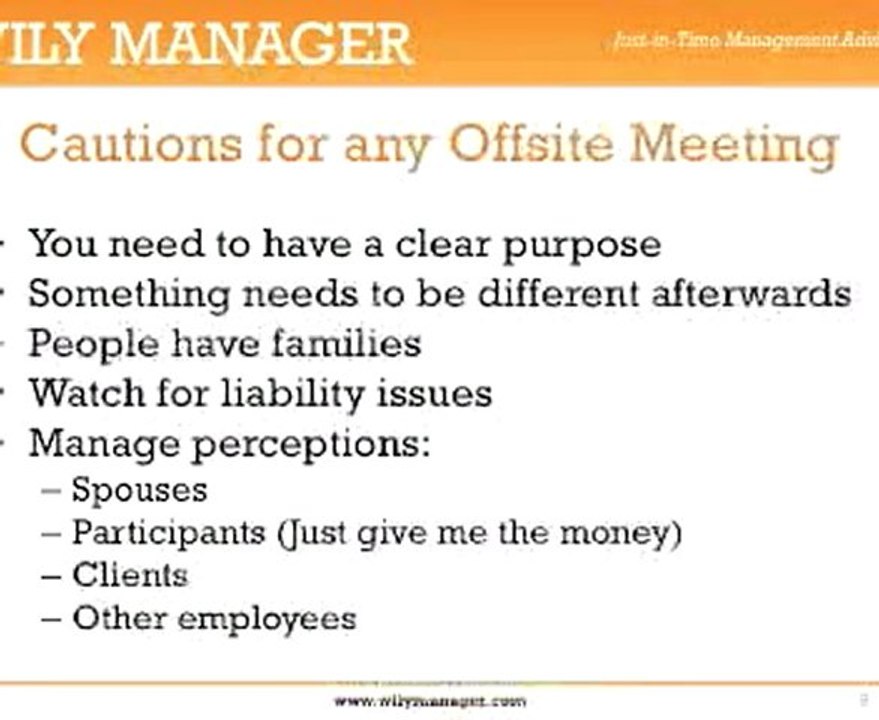 Company Retreats & Offsite Meetings - A Step by Step Guide for Managers.