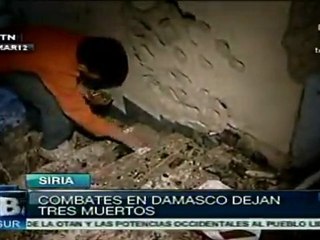 Tres muertos por combates en Damasco